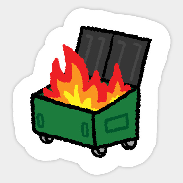 dumpster fire this is fine figure